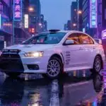 Mitsubishi Evo X White Rally Style