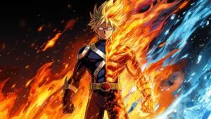 My Hero Academia Shoto Todoroki Ice Fire