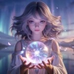 Mystical Anime Girl With Crystal