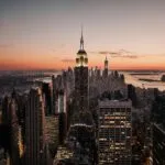 New York City Skyline at Sunset