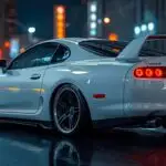 Night Shine White Toyota Supra MK5 Tuner Coupe