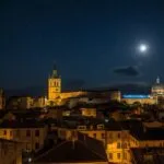 Night Sky Above Old Town