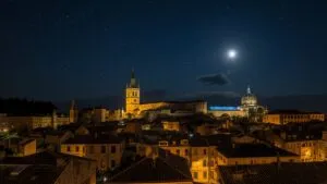 Night Sky Above Old Town