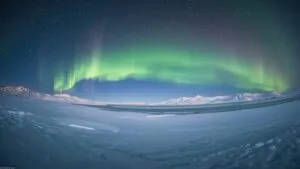 Northern Lights Alaska Winter Landscape