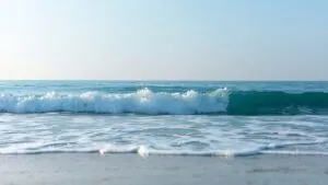 Ocean Waves Breaking Scene