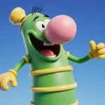 Old School Cartoon Style Character Wacky Funny