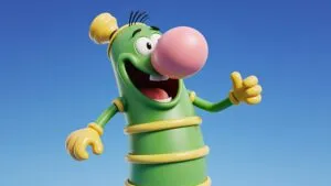 Old School Cartoon Style Character Wacky Funny