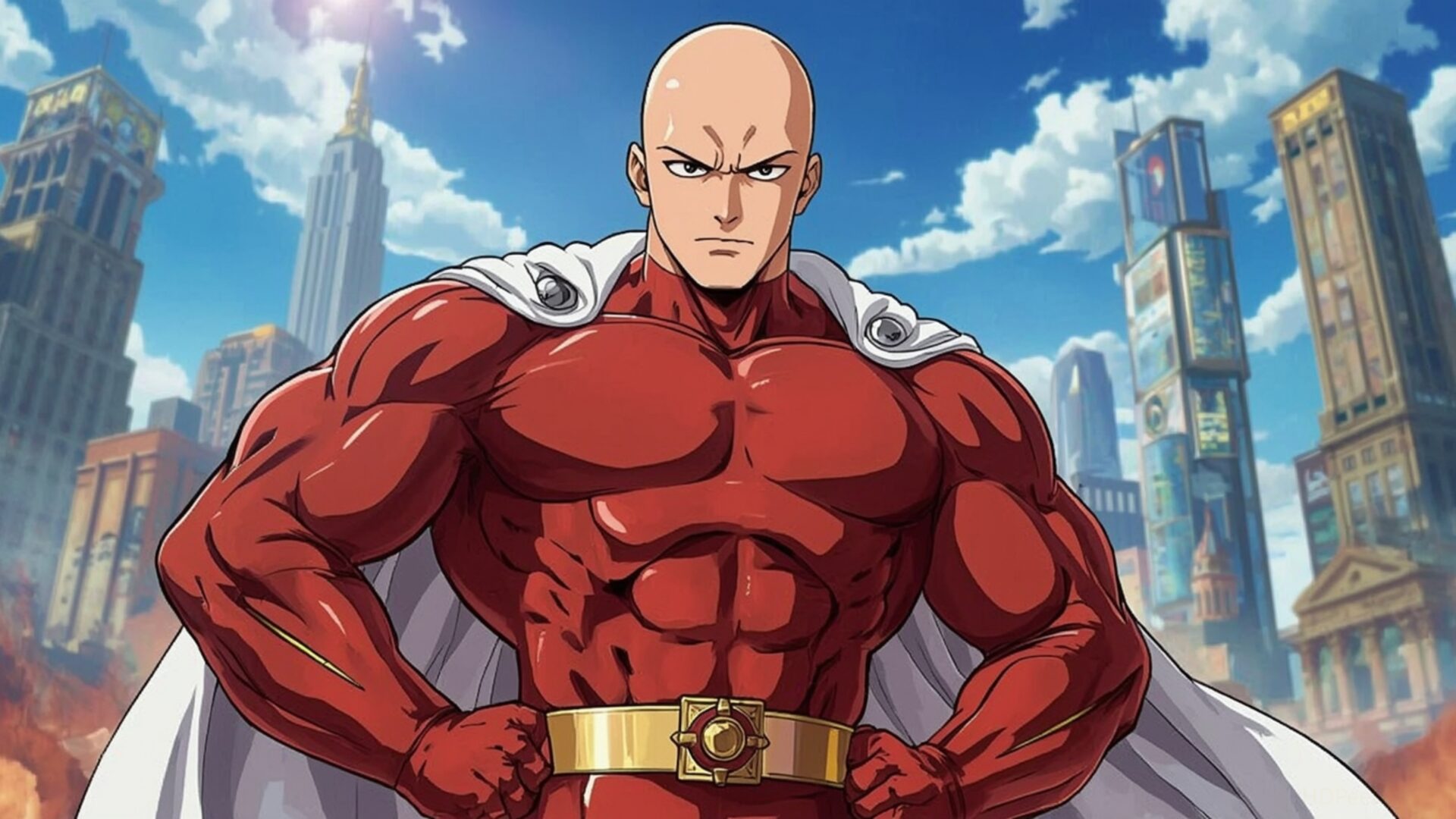one punch man king the strongest man wallpaper, anime & games fantasy, funny, gamer, hero, king, one punch man, poker face, desktop, mobile, background