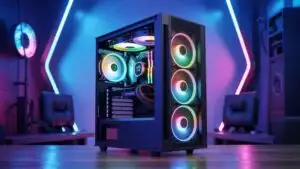 PC Build With Open Case RGB Fans