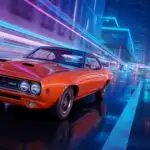 Pontiac GTO Judge Ram Air Orange Cinematic Neon