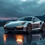 Porsche 911 Turbo Silver Mountain Road