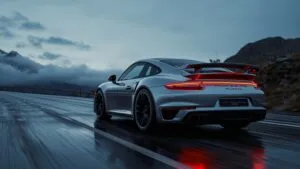 Porsche 911 Turbo Silver Speed Trail