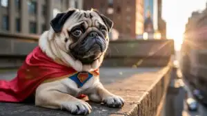 Pug in Costume Funny