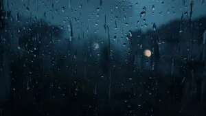Rain Hitting Window on Silent Night