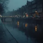Rainy Night Beside Canal