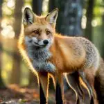 Red Fox Standing In Forest