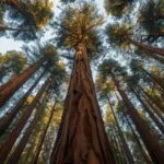 Redwood Trees Giant Forest Sky View