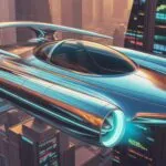 Retro Future Car Design Flying Vehicle Concept Art