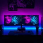 RGB Gaming Setup With Dual Monitors