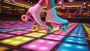 Roller Skates Disco Vibe Floor Lighting Pattern
