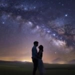 Romantic Moment Under Starry Night Sky