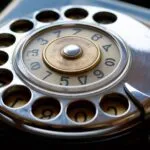 Rotary Phone Dial Close Up Retro Communication Device
