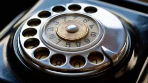 Rotary Phone Dial Close Up Retro Communication Device