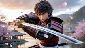 Samurai Anime Boy With Sword