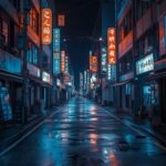 Seoul City Street Neon Colors