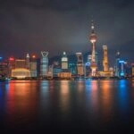Shanghai Bund Skyline Night Scene