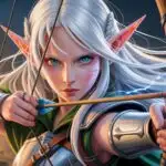 Silver-Haired Elf Archer Girl