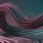 Smooth Particle Ribbon Flowing in 3D Space