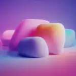 Soft Gradient Glow Surrounding Blurred Shapes