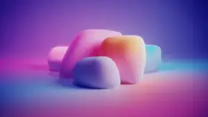 Soft Gradient Glow Surrounding Blurred Shapes