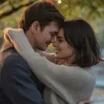 Soft Hug Under Autumn Trees