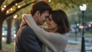 Soft Hug Under Autumn Trees