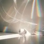 Soft Rainbow Prism Reflections on White Wall