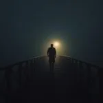 Solitary Figure on Bridge