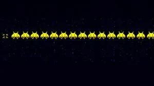 Space Invaders Arcade Game Screen Abstract Aliens