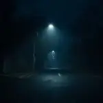 Street Under Only One Working Lamp