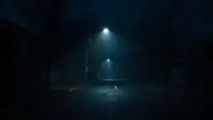 Street Under Only One Working Lamp