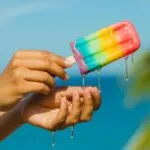 Summer Tanned Skin Holding Popsicle