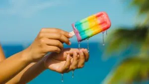 Summer Tanned Skin Holding Popsicle