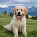Sunny Golden Retriever Pup Happy Aesthetic Vibe