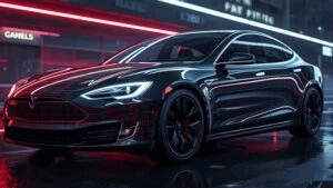 Tesla Model S Plaid Futuristic Clean Shot