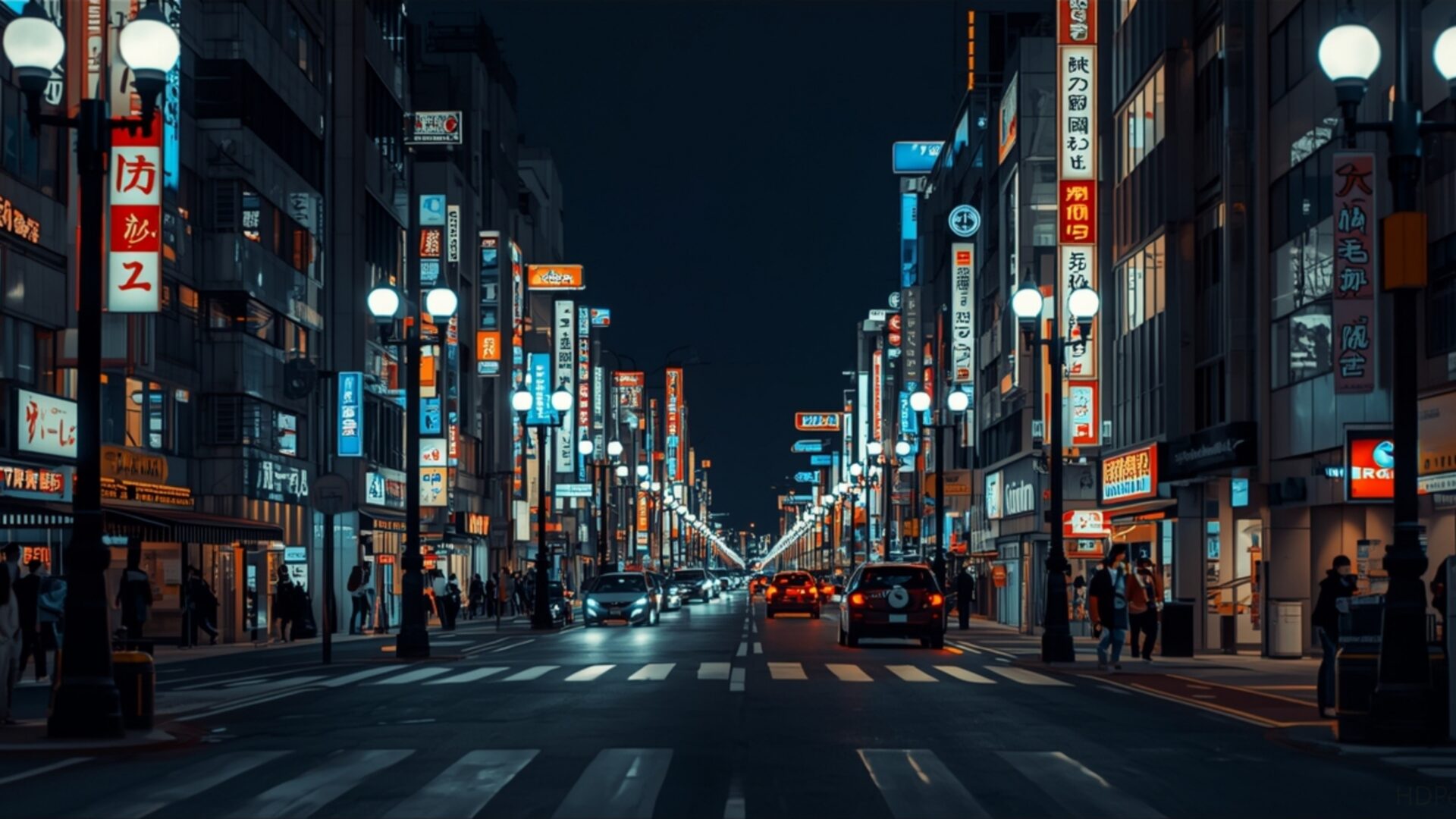 tokyo street lights at night wallpaper, cities & architecture, busy street, japan city, modern vibe, neon lights, night street, tokyo, urban glow, desktop, mobile, background
