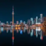 Toronto Skyline Lake Reflection