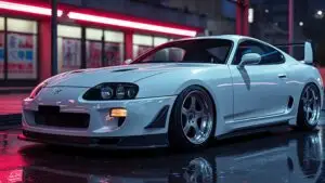 Toyota Supra MK5 White Street Shine