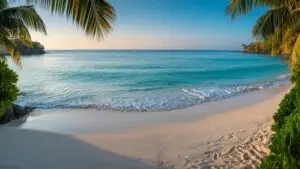 Tranquil Blue Sea Paradise White Sand Beach
