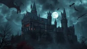 Vampire Castle Carpathian Moonlight